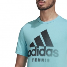 adidas Tennis T-shirt Logo Tennis Print (Cotton-Polyester Mix) #22 light blue Men